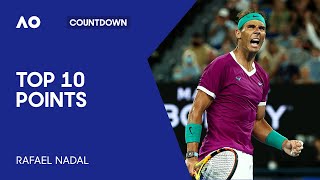 Rafael Nadals Top 10 Points  Australian Open [upl. by Stillas]