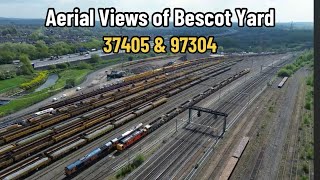 Aerial Views of Bescot Yard amp Bescot Stadium  inc 37405 amp 97304 [upl. by Millan]