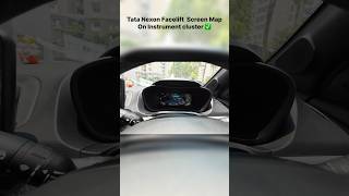 Tata Nexon Facelift Map on Instrument Cluster myank tatanexonfacelift tata instrumentcluster [upl. by Toomay]