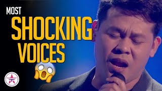 Top 10 Most SHOCKING Voices On Talent Shows Worldwide [upl. by Eiznil]