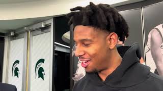 AJ Hoggard  On Beating Michigan  1000 Career Points  Michigan State Basketball [upl. by Ayotahc]