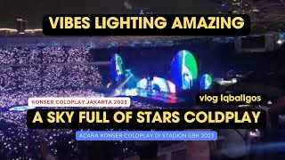 A Sky Full Of Stars  Coldplay Konser Jakarta 2023 Lighting Yang Sangat Bagus [upl. by Malissia866]