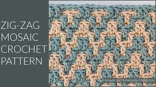 ZigZag Mosaic Crochet Pattern [upl. by Madelin]