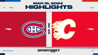 NHL Highlights  Canadiens vs Flames  March 16 2024 [upl. by Wolf158]