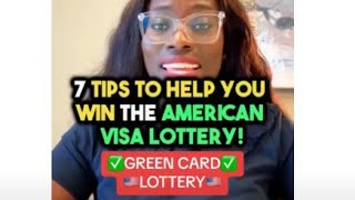 2025 Diversity Visa Lottery 7 Tips To Help You Win The American Visa Lottery [upl. by Centonze857]