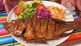 🔴Mojarras Fritas ¡Como Hacer un Delicioso Pescado Frito al Mojo de Ajo Riquisimas👌El sabor latino [upl. by Malvia]