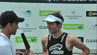 Garmin AlpenTriathlon Interview Patrick Lange Platz 3 [upl. by Muhcon]