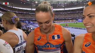 Lieke Klaver and Team Netherlands 🇳🇱 Interview on Dutch TV after the Olympic Games Heats 4x400m [upl. by Eednarb260]