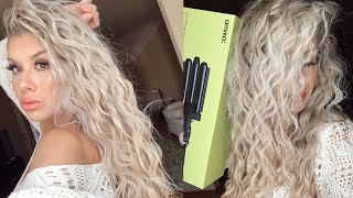 BEACHY WAVES HAIR TUTORIAL  AMIKA High Tide Deep Waver review [upl. by Wallache]