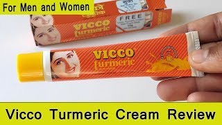 Vicco Turmeric Cream Review in Hindi  Natural Skin Care [upl. by Ocirled]