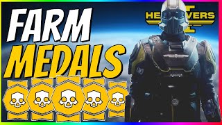 SOLO The FASTEST Way To Farm Medals In HELLDIVERS 2  Make 260 Medals Per Hour [upl. by Lirret958]