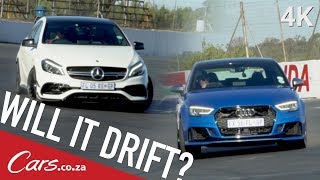 Will It Drift Audi RS3 Sedan vs MercedesAMG A45 [upl. by Anamuj114]