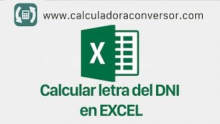 Calcular letra DNI en Excel [upl. by Reba]