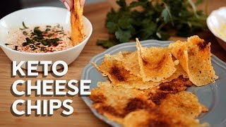 1Min Recipe • How to make keto cheese chips [upl. by Longley372]