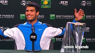 Carlos Alcaraz Press Conference After Winning Indian Wells in Spanish [upl. by Anayeek295]