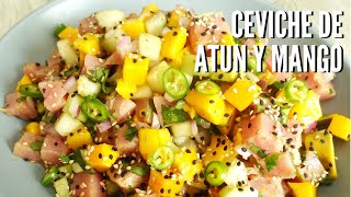 Ceviche de Atún con Mango 🥭 [upl. by Ecirehs799]