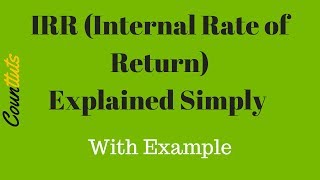 IRR Internal Rate of Return Explained with Example  EXCEL [upl. by Nnaaihtnyc547]