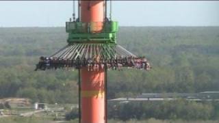 Drop Tower Scream Zone offride HD Kings Dominion [upl. by Tiphany]