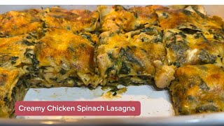 Simple Quick Creamy Chicken Spinach Lasagna Recipe  चिकन लसानिया रेसिपी chickenlasagne viral [upl. by Gayleen494]