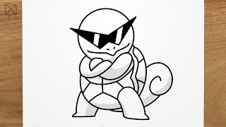 How to draw SQUIRTLE Pokémon step by step EASY [upl. by Tallbott]