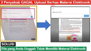 3 Penyebab amp SOLUSI Galat Upload Berkas quotFile yang Anda Unggah Tidak Memiliki Materai Elektronikquot [upl. by Eintroc]