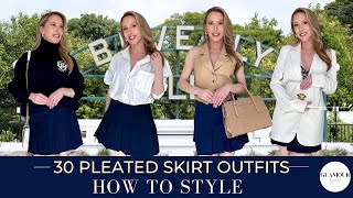 30 Pleated Skirt Outfits Ideas  How To Style  Ways To Wear [upl. by Aivun]