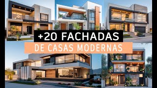 20 FACHADAS MODERNAS de CASAS PEQUEÑAS  FACHADAS BONITAS y sencillas [upl. by Raeann]