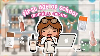 first day of school morning routine in NYC apartment  GRWM  aesthetic toca routines [upl. by Paige]