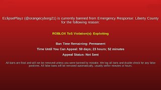 Everyone In ERLC Is Banned [upl. by Ynos]