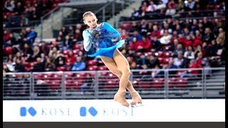 Alexandra Trusova ganó medalla de oro tras lograr dos saltos cuádruples [upl. by Ayerf549]