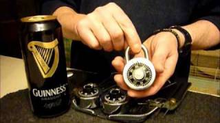 Lock Picking Tutorial Of Home Made Padlock Shims VERY EASY [upl. by Itsur]