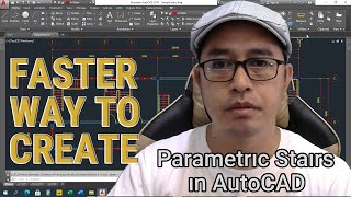 Faster way to create parametric  dynamic stairs in AutoCAD [upl. by Oah]