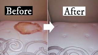 CLEAN WITH ME  Watch stains disappear  Removing urinesweat stains from a mattress [upl. by Adnaw937]