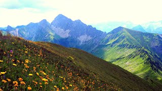 Bregenzerwald Wanderung Zafernhorn 2107m von Faschina aus Umrundung mit Gipfel [upl. by Oigimer]