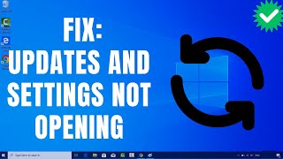 How to Fix Updates and Settings not Opening in Windows 10 [upl. by Htiaf]