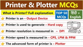 What is Printer full explanation  Top 50 Pinter MCQ Questions [upl. by Punke707]