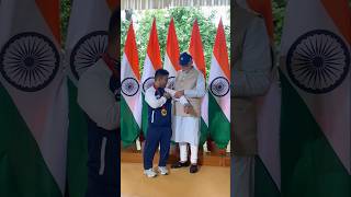 PM Modis heartfelt gesture with Paralympian Navdeep Singh  shorts [upl. by Wilhelm]