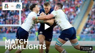 Extended Highlights Italy v Scotland  Guinness Six Nations [upl. by Attiuqaj]