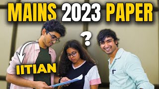 IIT BOMBAY Students Attempt JEE MAINS 2023 Question Paper 😱  SHOCKING Results 🤯 [upl. by Uoliram377]