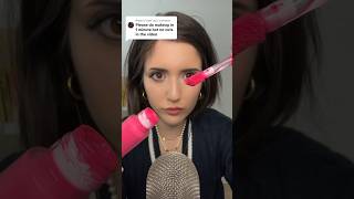 ASMR doing your makeup without cuts 👀 asmr shorts shortsvideo [upl. by Neirol926]