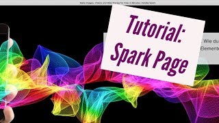 Tutorial Spark Page  Wunderschöne Websites gestalten [upl. by Ynohtn985]