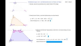 Scheitel Stufen und Wechselwinkel [upl. by Jankey]