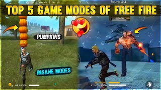 TOP 5 GAME MODES OF FREE FIRE PART 2 😍 INSANE GAME MODES  Garena Free Fire [upl. by Suzzy]