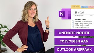 OneNote notities maken en delen vanuit je Outlook vergadering [upl. by Macnamara277]