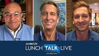 Cris Jac Collinsworth talk 2020 NFL Draft prospects Tom Brady  Lunch Talk Live  NBC Sports [upl. by Kerekes40]