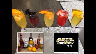 How to Make Mimosas 5 Different Ways  Orange Peach Strawberry Mango and Blackberry Mimosas [upl. by Yggam951]