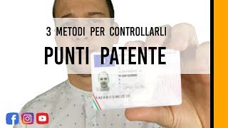 3 METODI per controllare i PUNTI della PATENTE [upl. by Anatak]