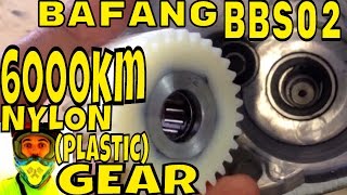 6000km Nylon plastic gear tested on cargo bike with Bafang BBS02 8fun electric bike motor [upl. by Moersch]