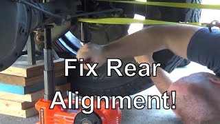 How To Fixing Driving Sideways Rear Axle Alignment [upl. by Anwat]