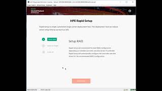 HPE ProLiant Gen10 Rapid Setup demo [upl. by Bridgid]